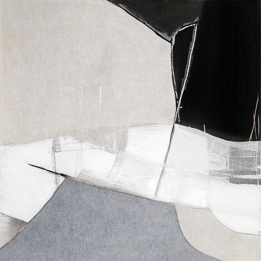 Monokrom abstrakt komposition av Alma