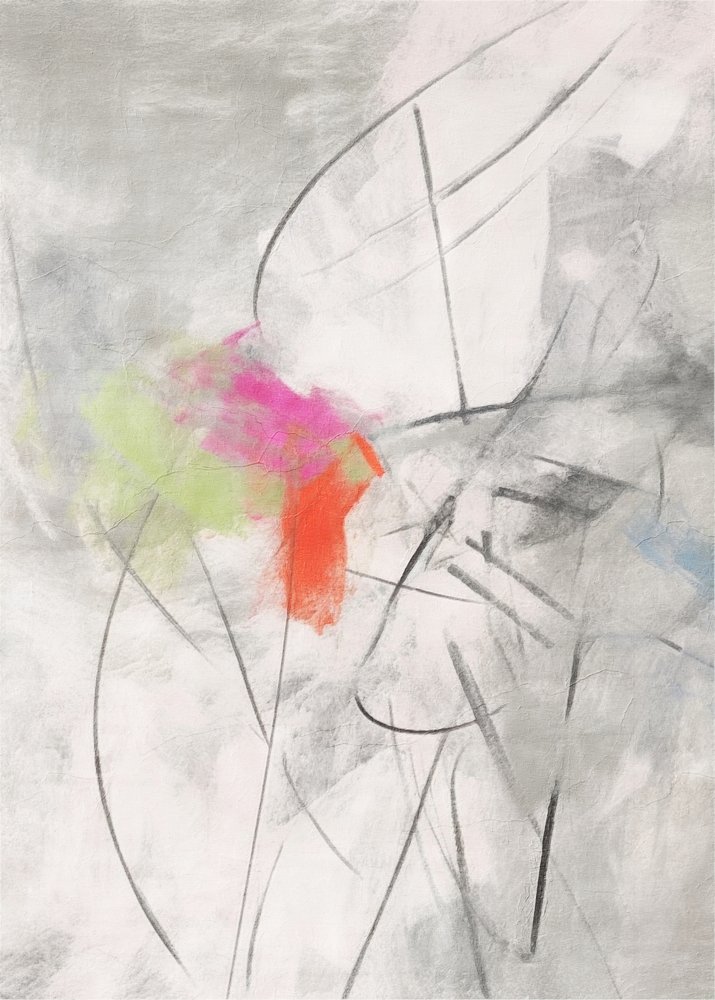 Livfulla abstrakta penseldrag av Alma