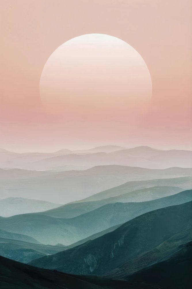 Pastellfärgat berg vid horisonten av Alpenglow Workshop