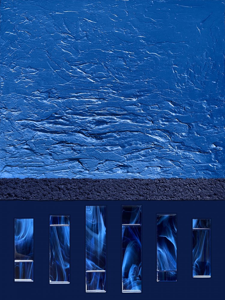 Abstrakt blå rökflöde av Alyson Storms