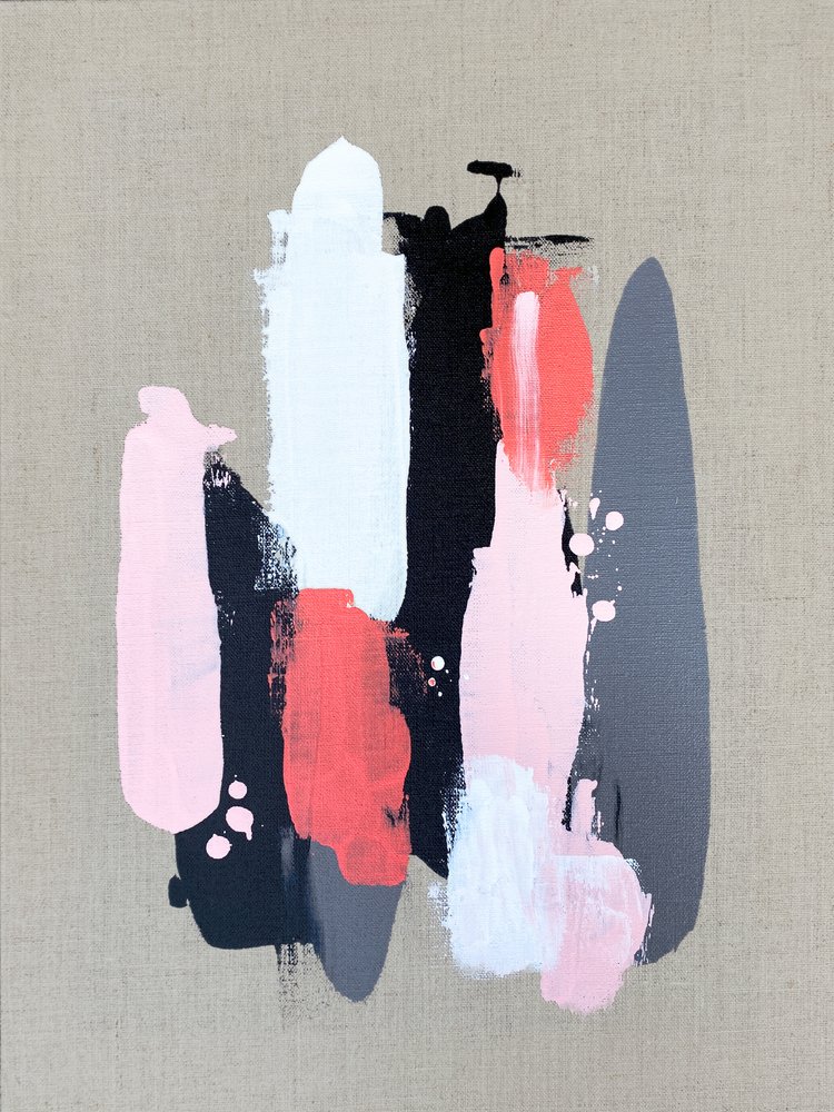 Korallrosa penseldrag av Alyson Storms