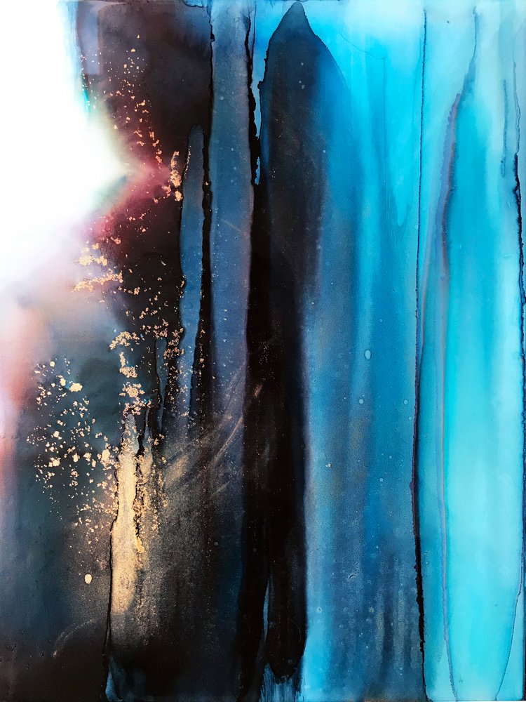 Djupblått guldflöde av Alyson Storms