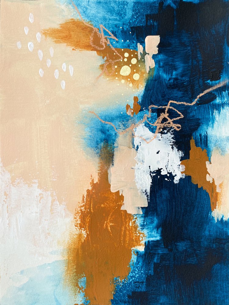 Dynamiskt blått guld av Alyson Storms