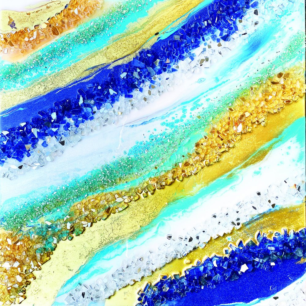 Glittrande blått och guld av Alyson Storms