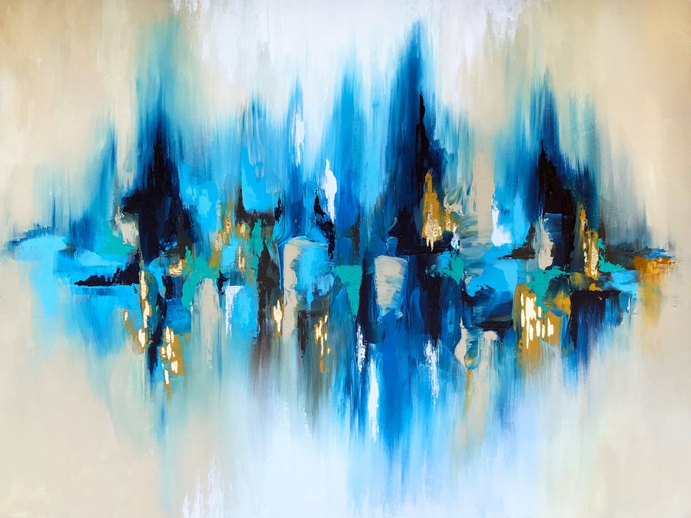 Livfull blå spegelbild av Alyson Storms