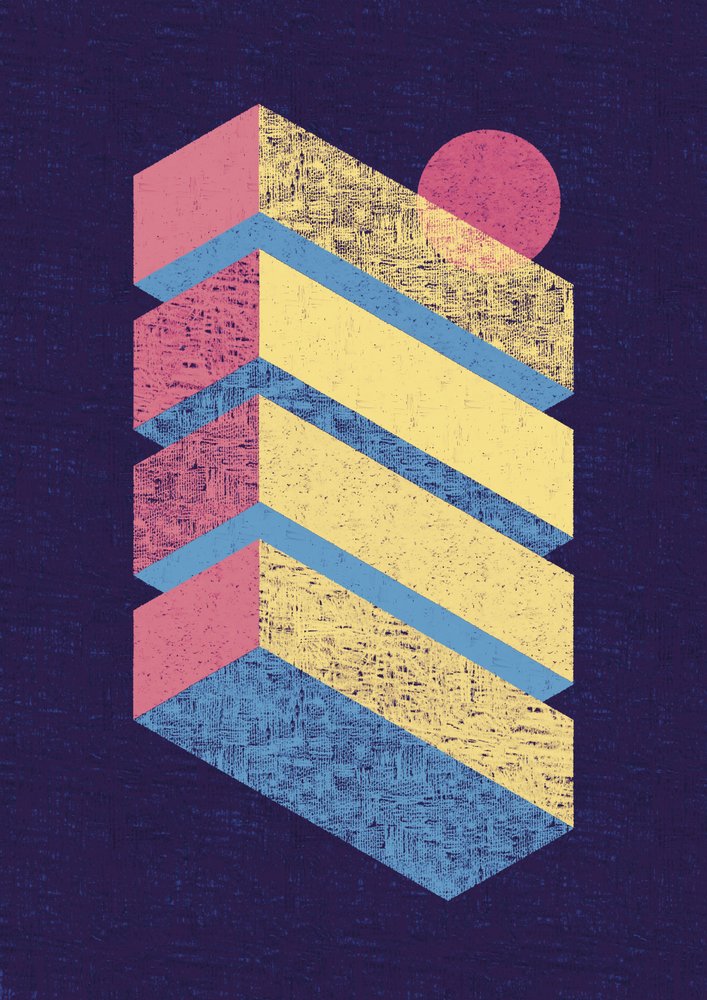 Retro-lager och sol av Amy Louise Baker