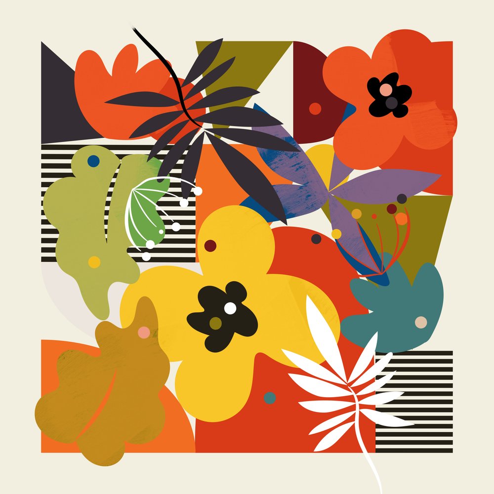 Cirklar – Minimalistisk blomma av Ana Rut Bre