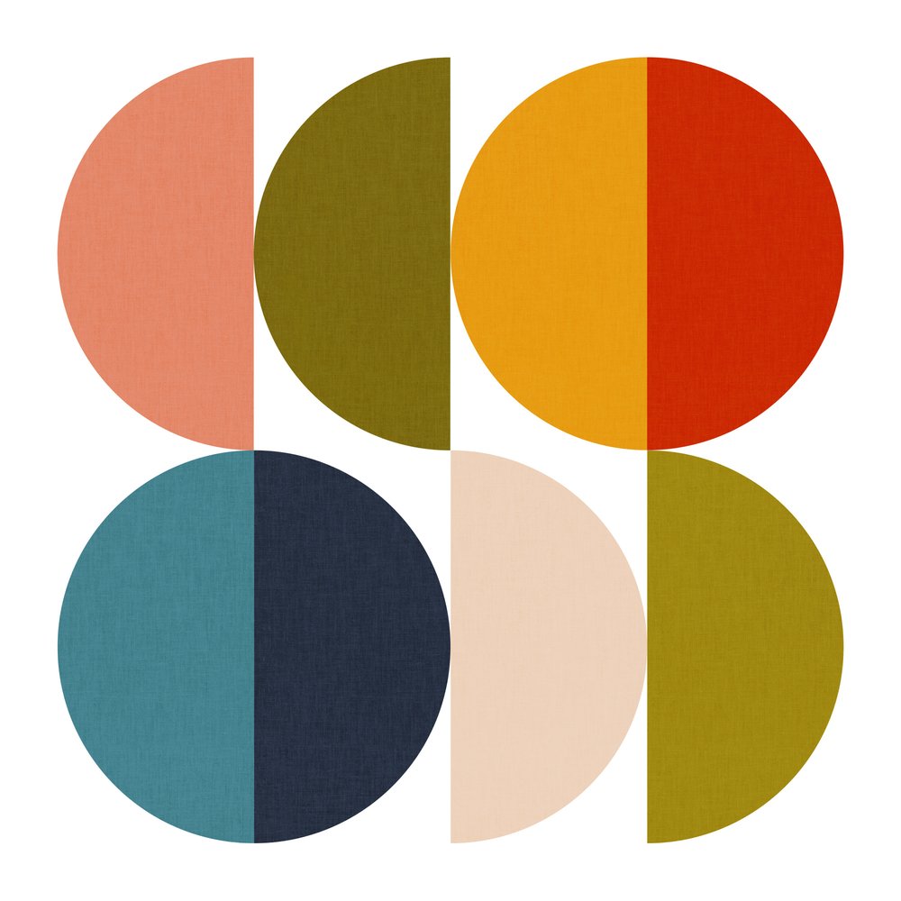 Geometriska färgspel från mitten av 1900-talet 2 av Ana Rut Bre