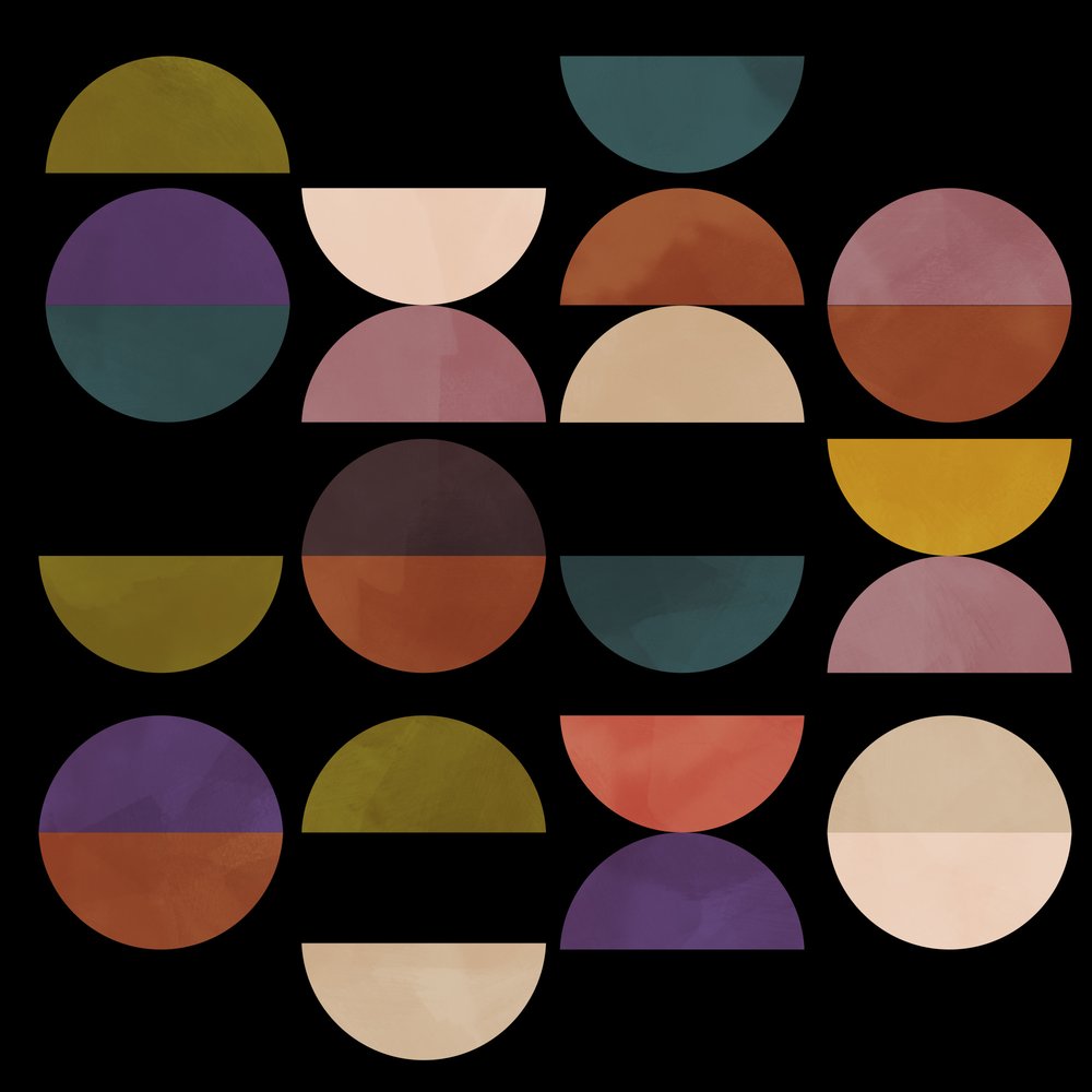 Mid Circles Terrakotta Svart 1 av Ana Rut Bre