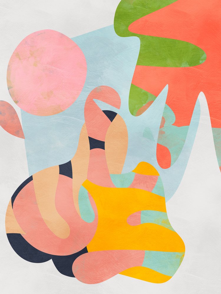 Pastellfärgad utskärning av Ana Rut Bre