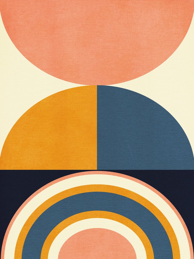 Rainbow Plus Shapes  Blå senapsgul10 av Ana Rut Bre