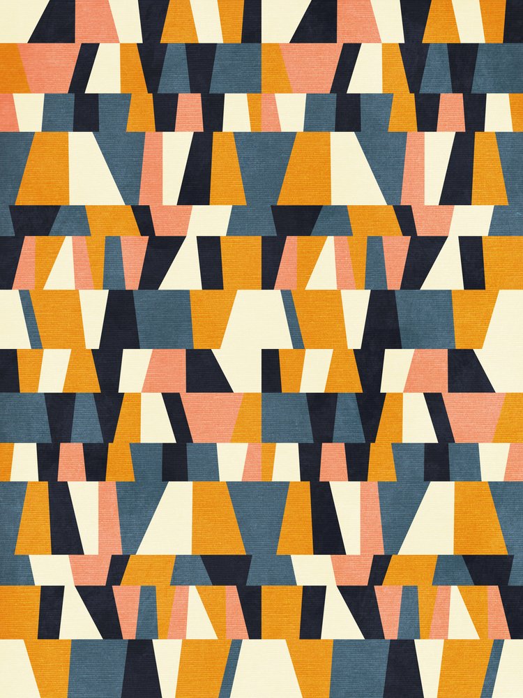 Rainbow Plus Shapes  Blå senapsgul14 av Ana Rut Bre