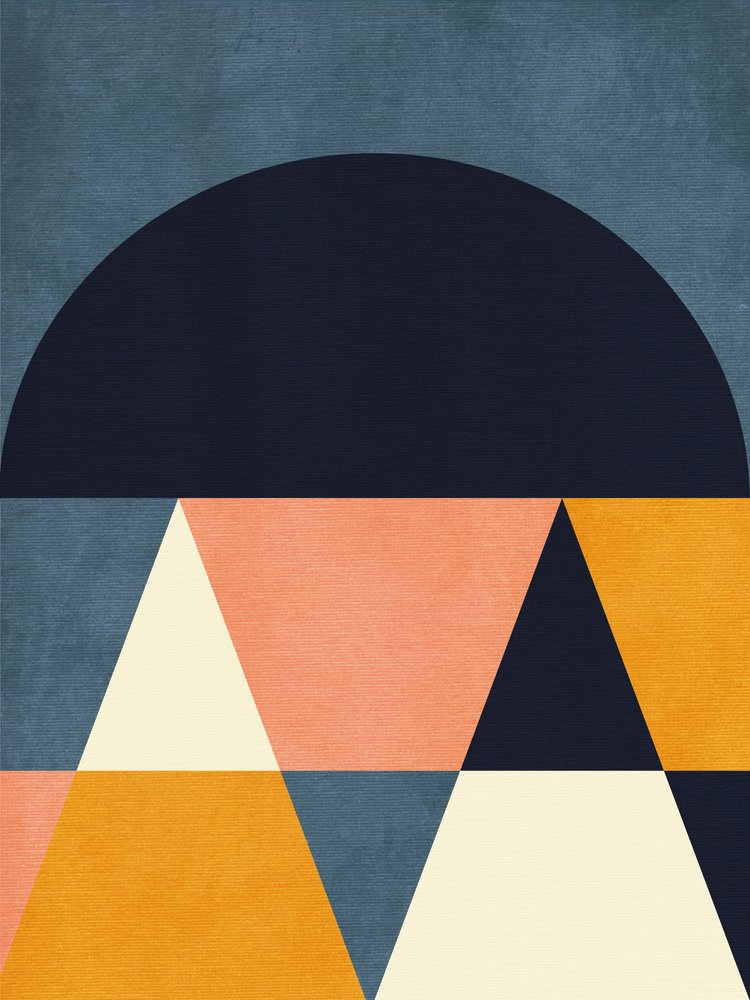 Rainbow Plus Shapes  Blå senapsgul4 av Ana Rut Bre