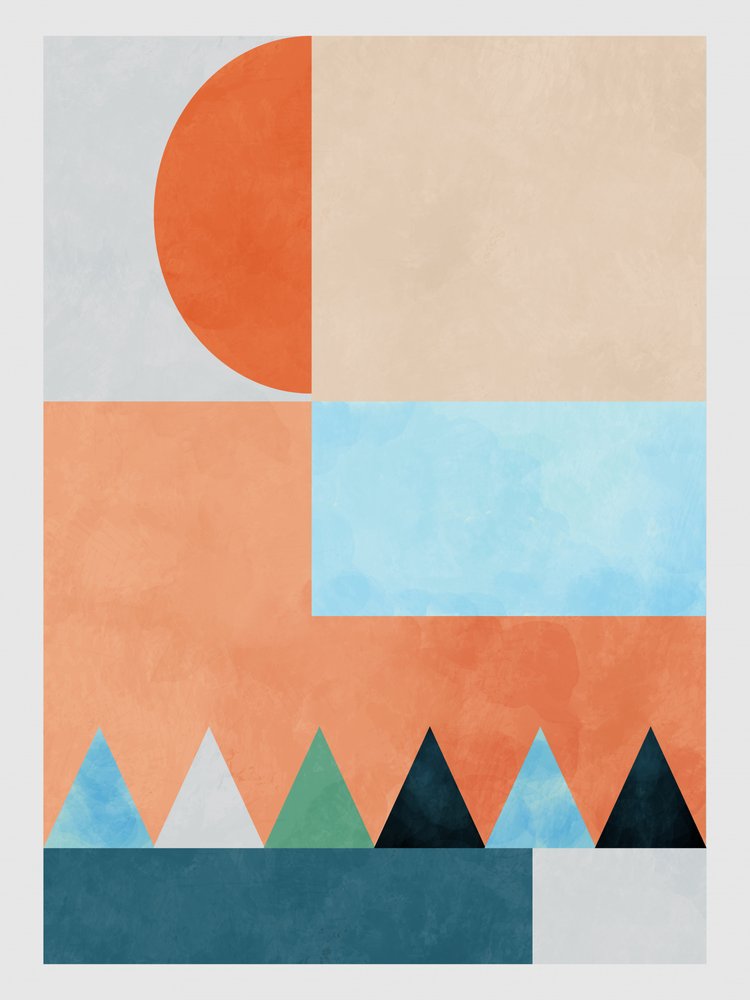 Spaces Bleu Triangel av Ana Rut Bre