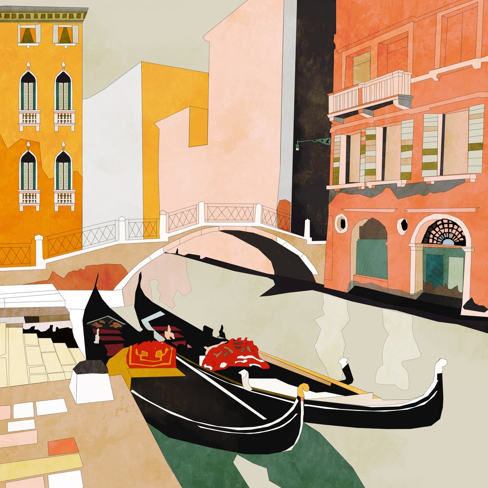 Gondoler i Venedig av Ana Rut Bre