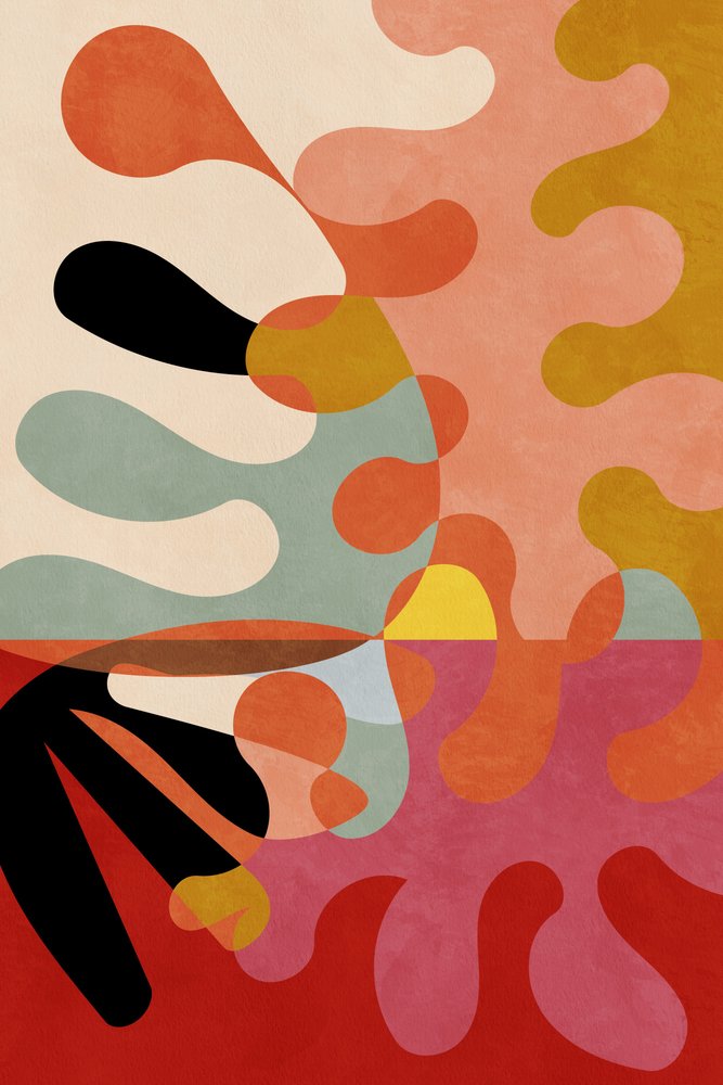 Varma färger – Bauhaus-geometri 5 av Ana Rut Bre