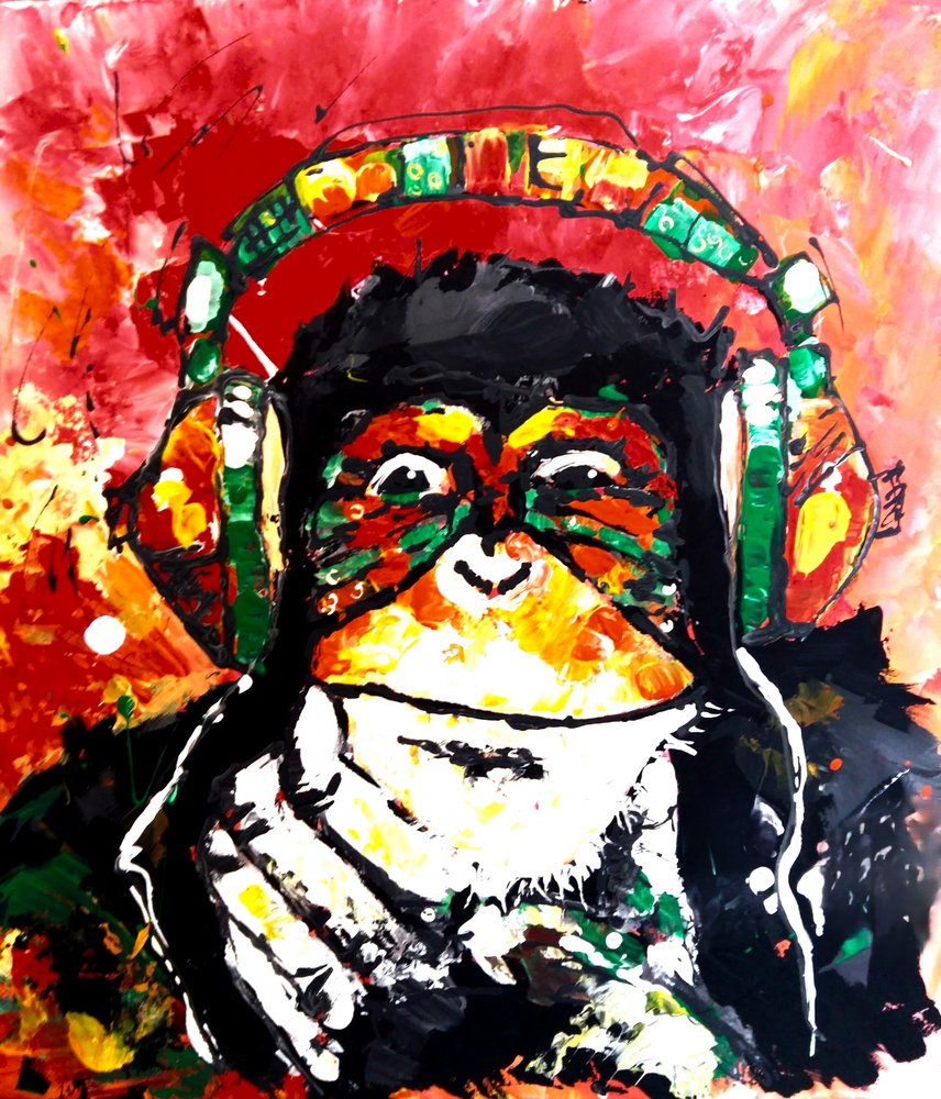 Abstract Music Monkey av Anda Bieza