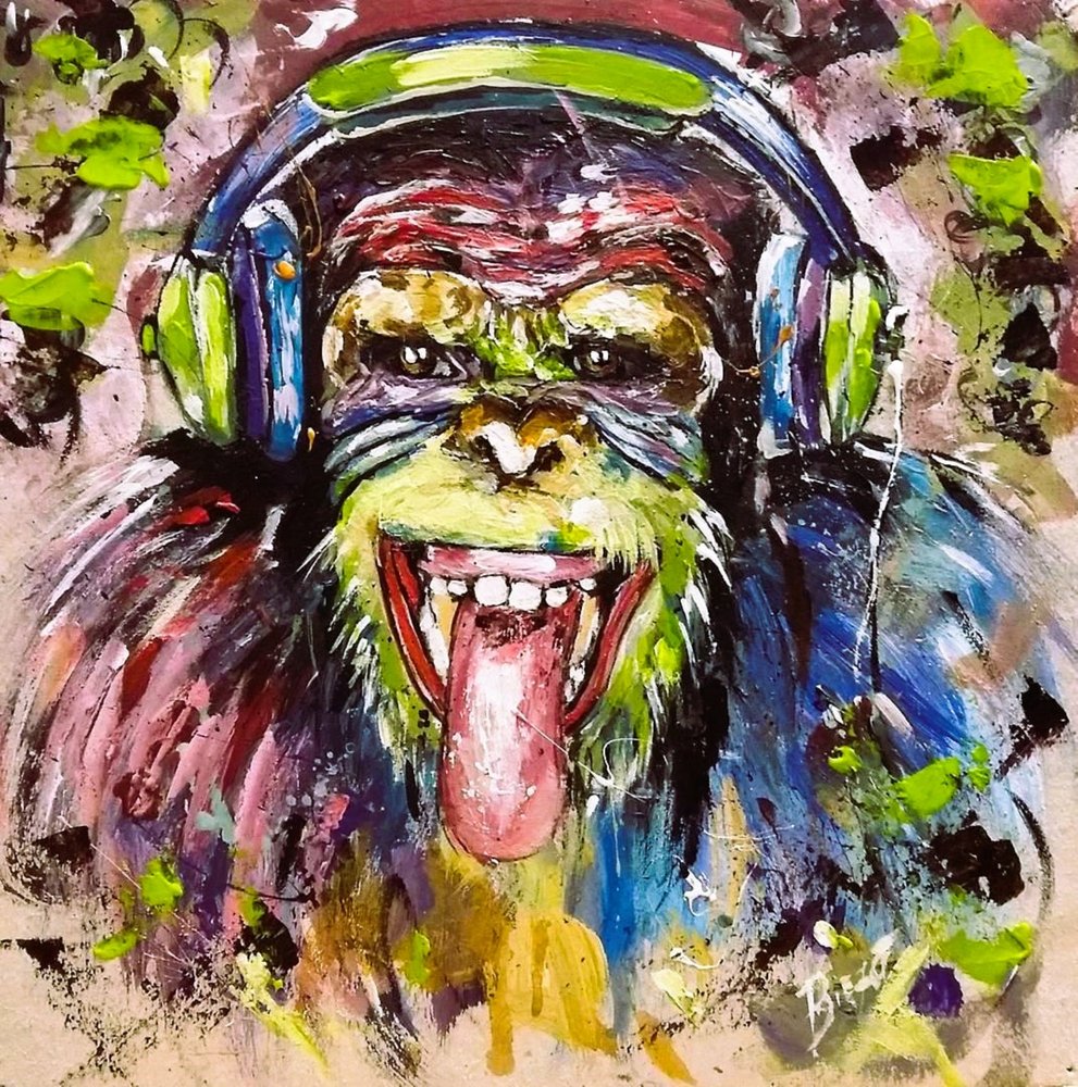 Den färgglada musikapan av Anda Bieza