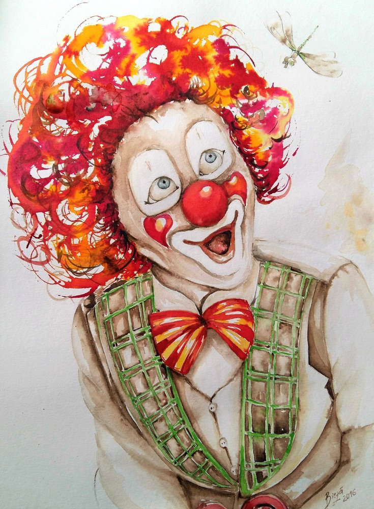 Den glada clownen med trollsländan av Anda Bieza