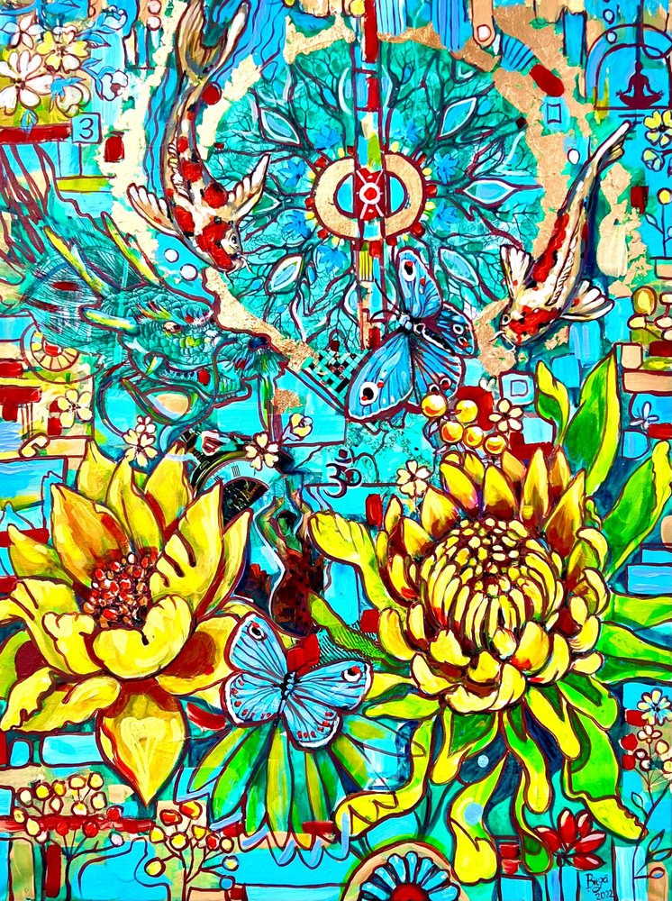 Koi Butterfly Bloom av Anda Bieza