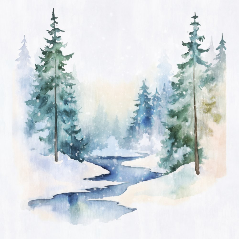 En fridfull vinterskog av Andrea Haase