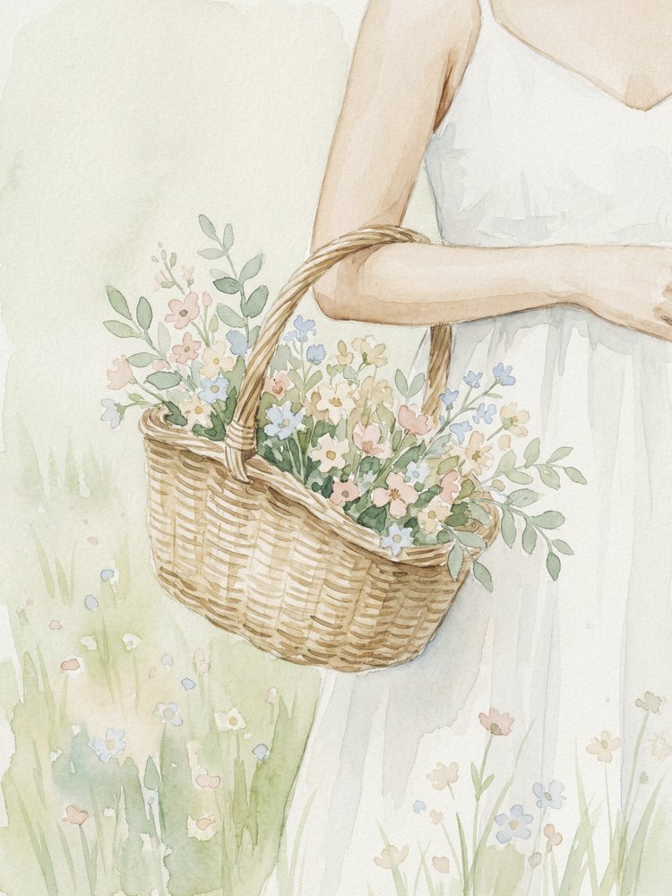 Korg med vildblommor av Andreas Magnusson