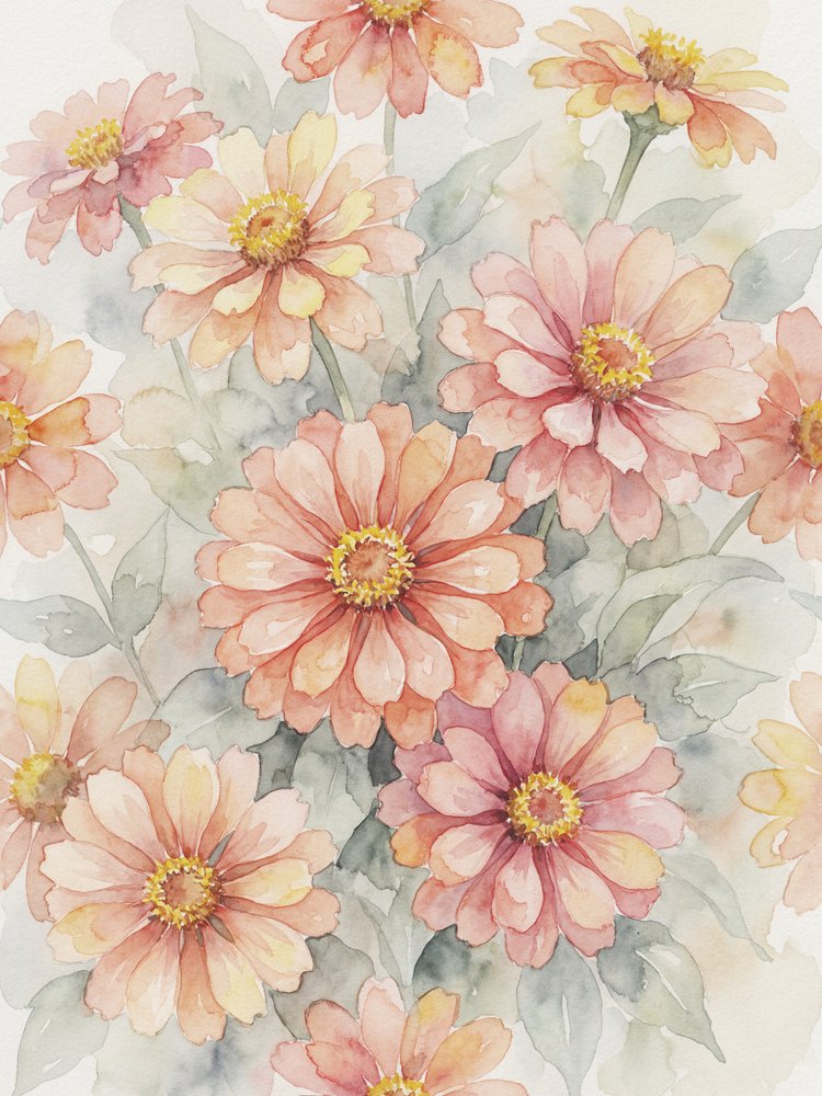 Rosa zinnia-blommor av Andreas Magnusson