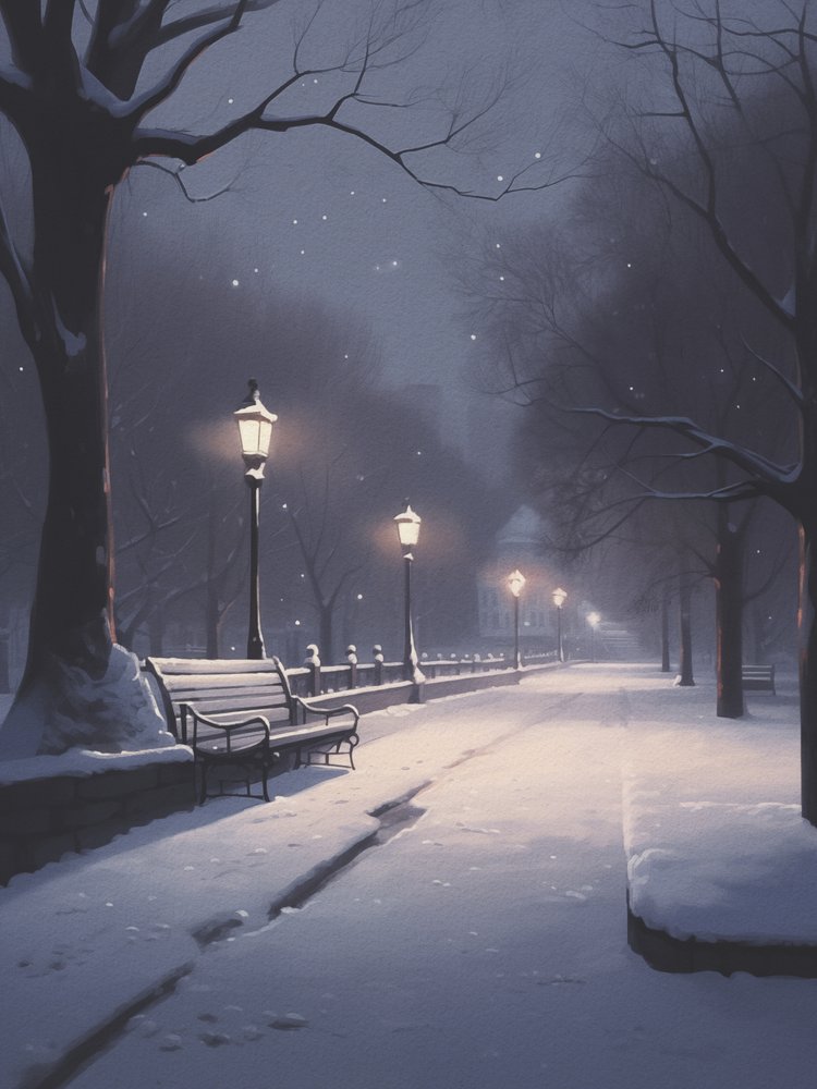 En snöig vinternatt av Andreas Magnusson