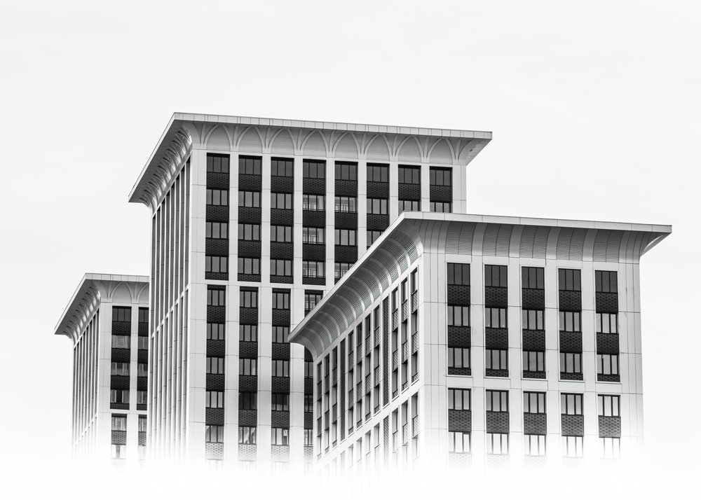 Minimalistisk stadsarkitektur av Andrey Kotov