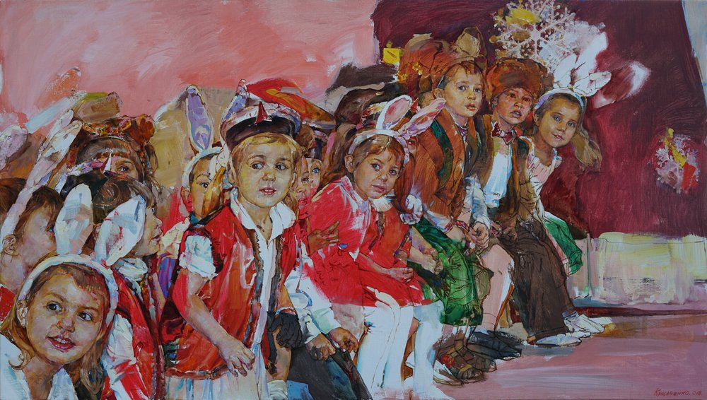 Glada kaninbarn av Andrii Kutsachenko