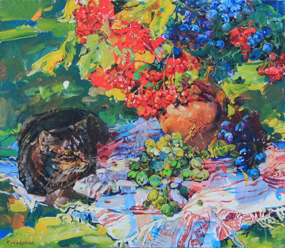Tabbykatt – Höstskörd av Andrii Kutsachenko