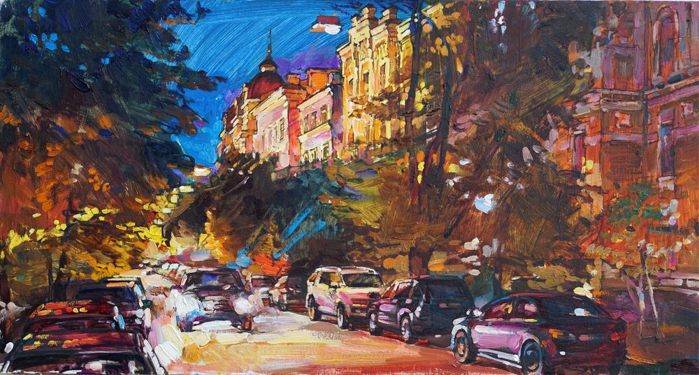 En livfull stadsnatt av Andrii Kutsachenko