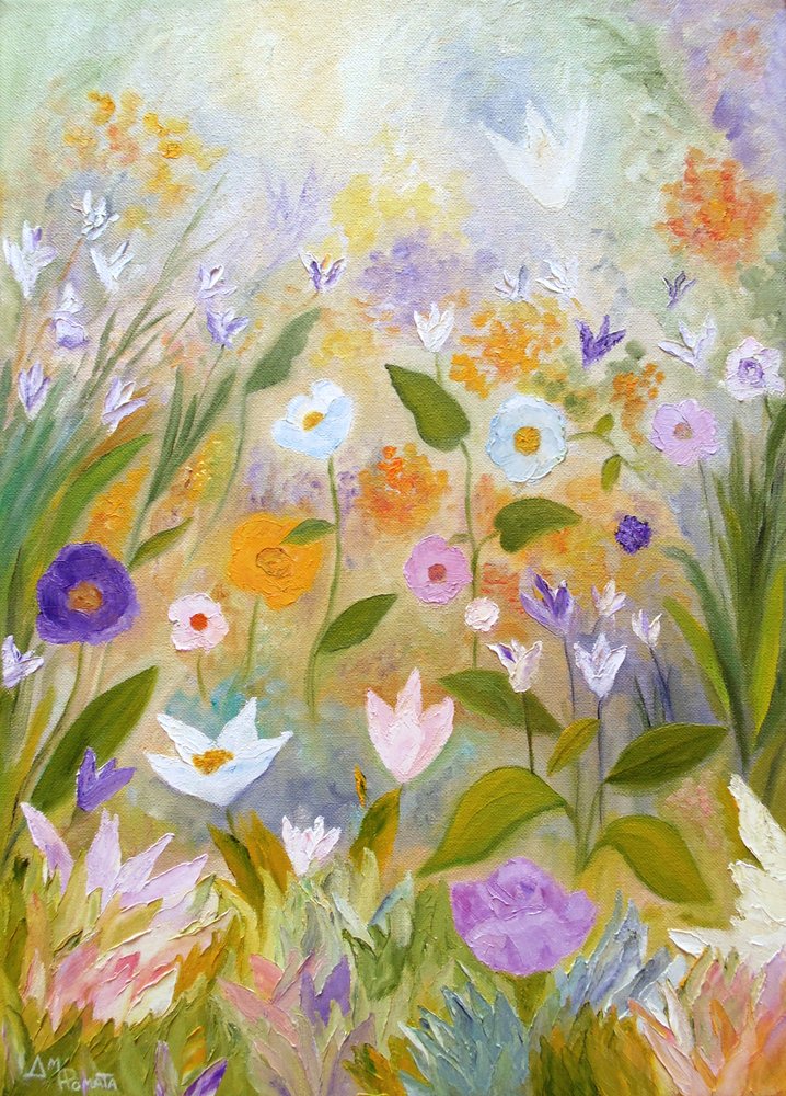 Ett drömmande blomsterfält av Angeles M. Pomata
