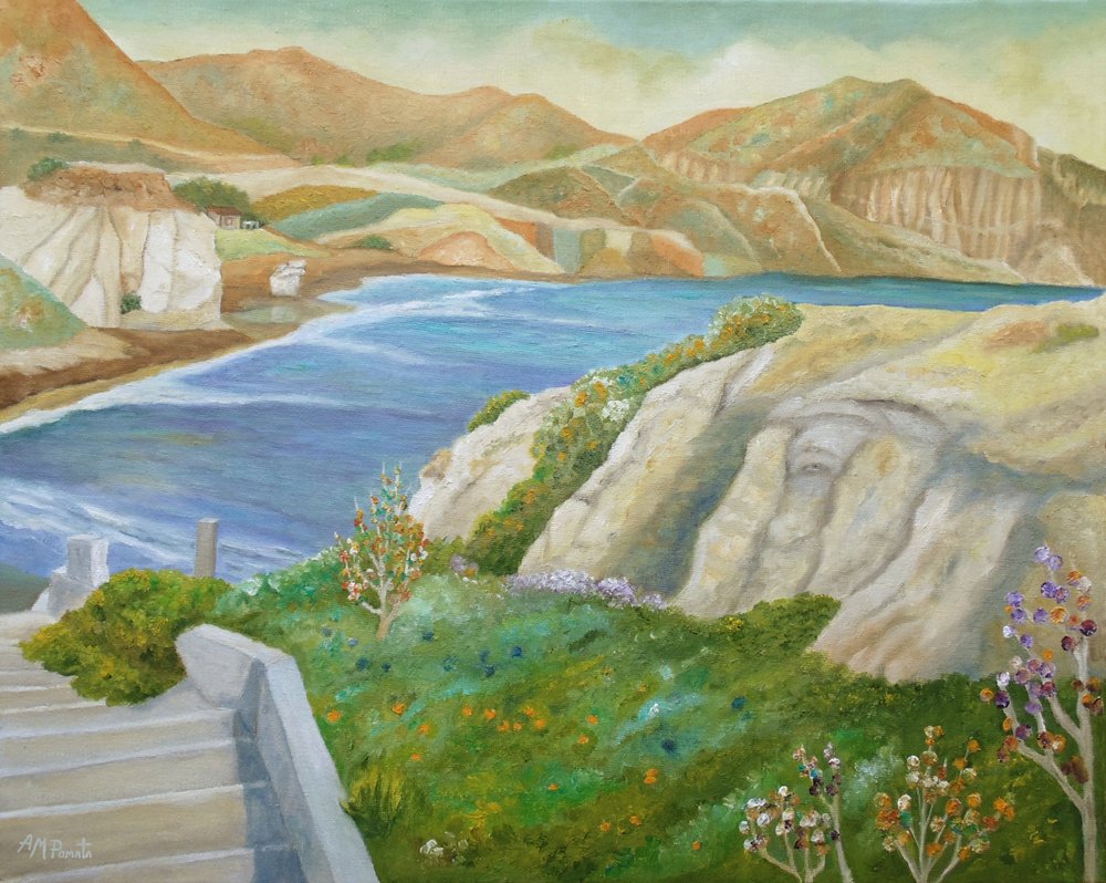 Stigen längs klipporna vid havet av Angeles M. Pomata