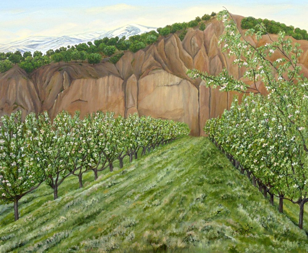 Spring Mountain-fruktträdgården av Angeles M. Pomata