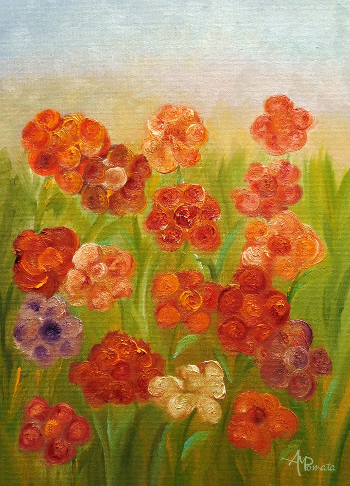 Ett färgsprakande blomsterfält av Angeles M. Pomata
