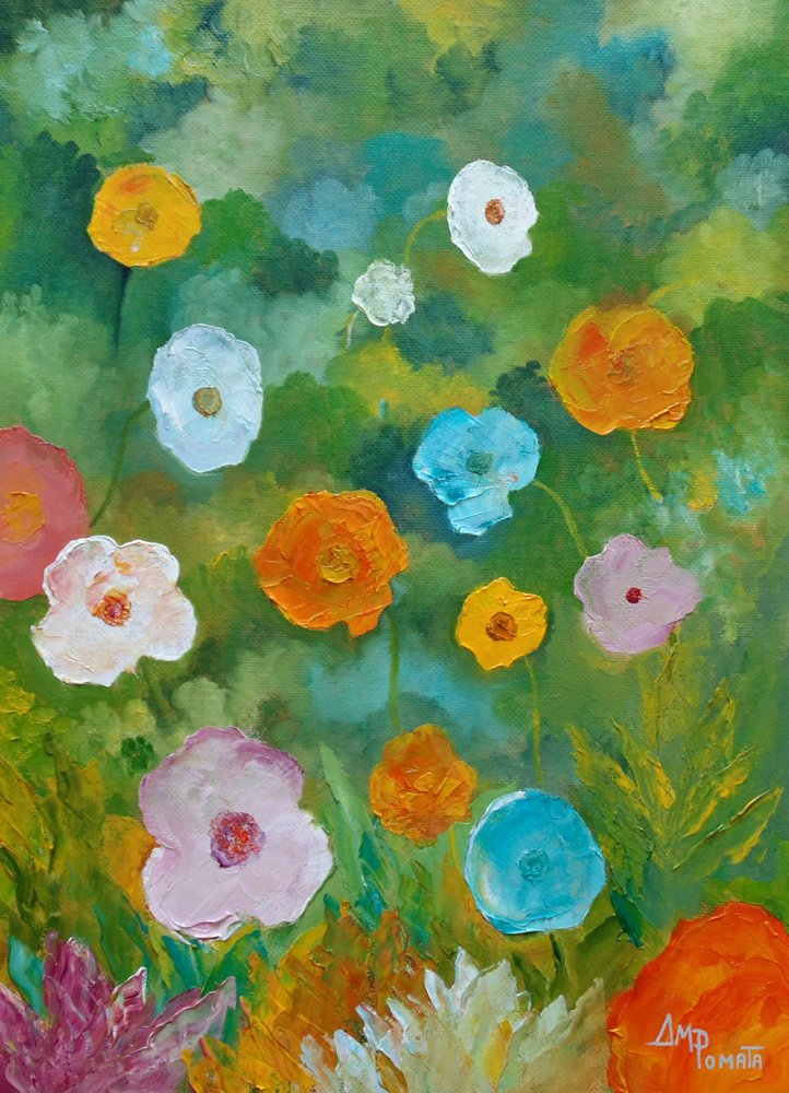 Ett färgsprakande blomfält av Angeles M. Pomata