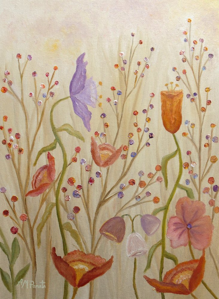 Ett fantasifullt blomsterfält av Angeles M. Pomata