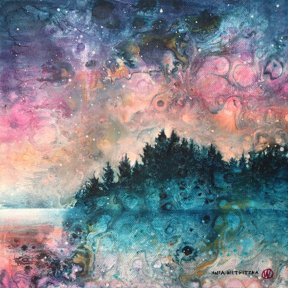 Cosmic Forest Lake av Ania Witwitzka