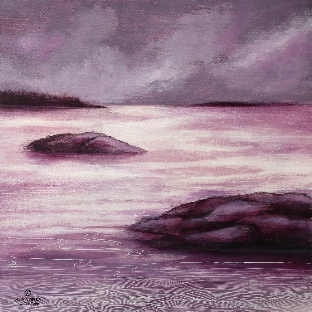 Stämningsfulla violetta vatten av Ania Witwitzka