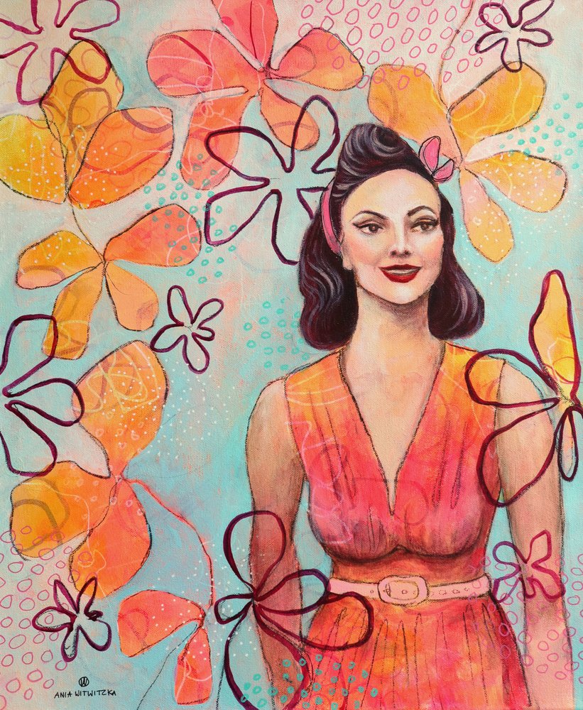 Retro Lady 5 av Ania Witwitzka