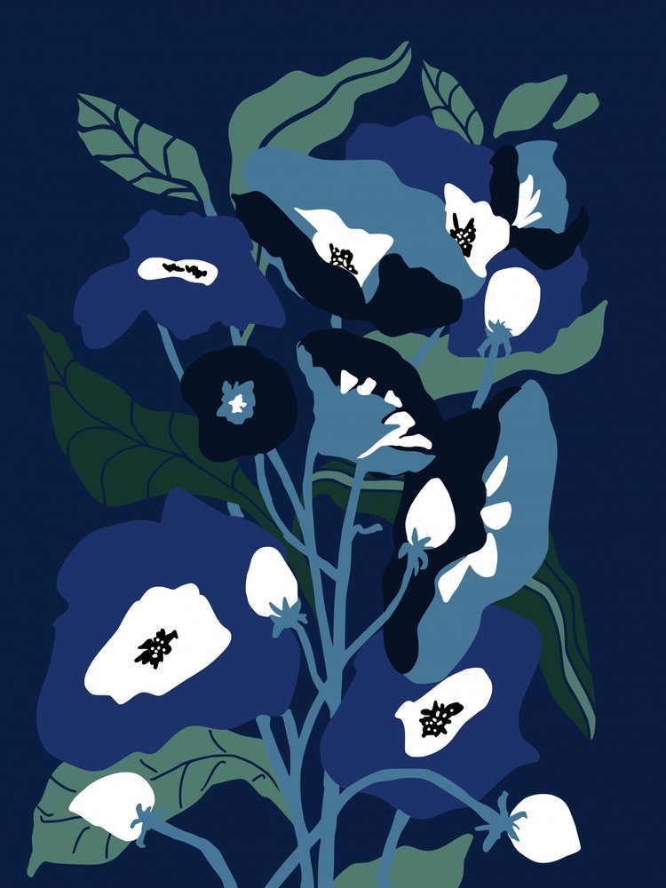 Deep Blue Botanicals av Annick