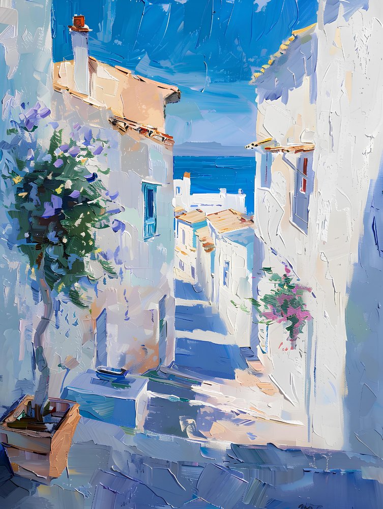 Sunny Village – Street View av Avanesova Elena