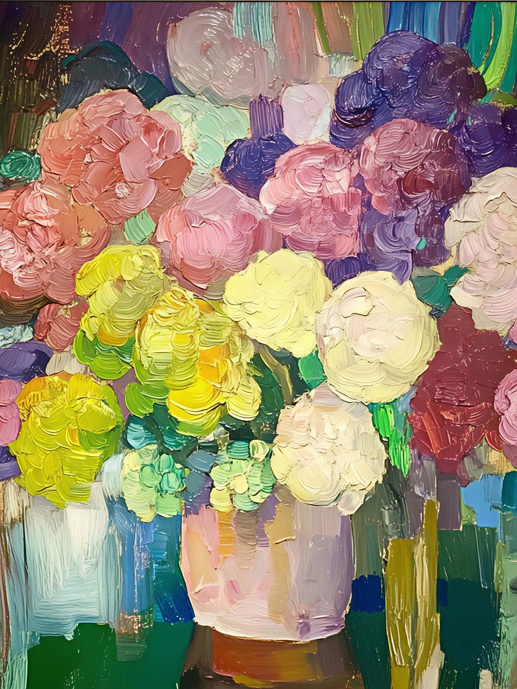 En färgsprakande blomsterbukett av Avanesova Elena