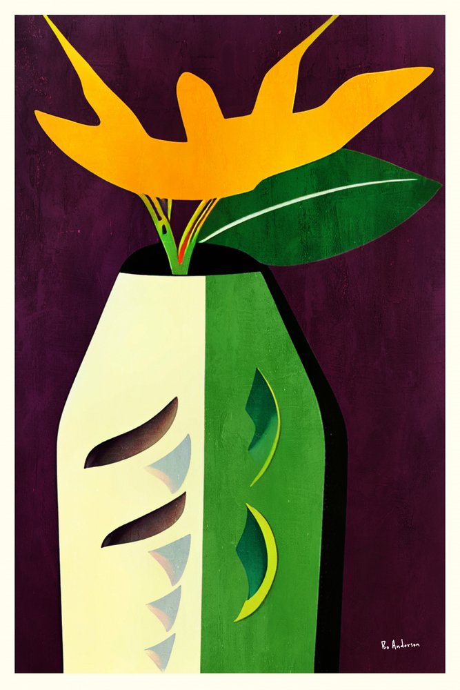 Modernt blomsterstilleben av Bo Anderson