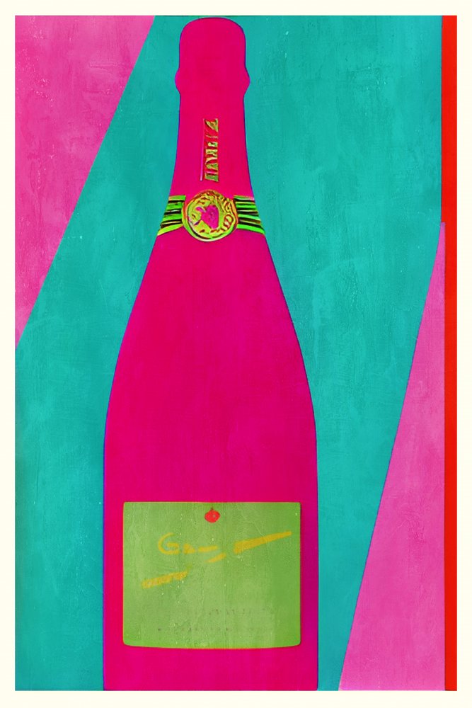 Firande med rosa champagne av Bo Anderson