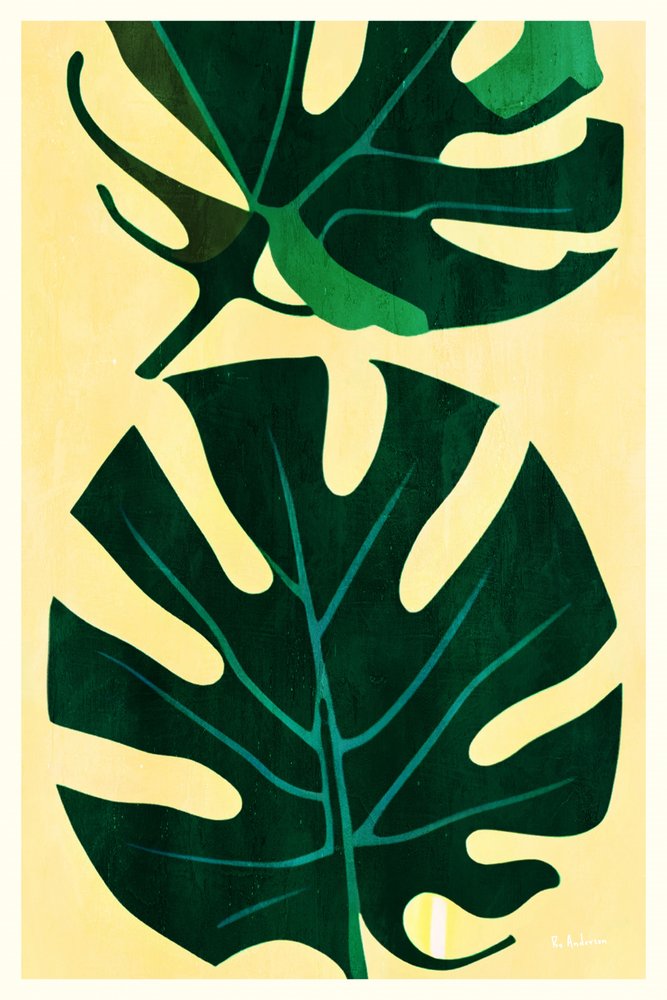 Tropiska Monstera-blad av Bo Anderson