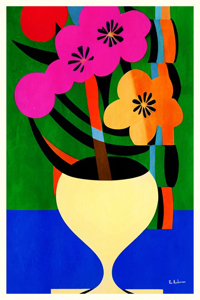 Livfull blomsterabstraktion av Bo Anderson