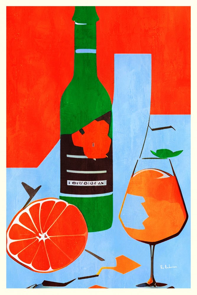 Stilleben i livfull orange av Bo Anderson