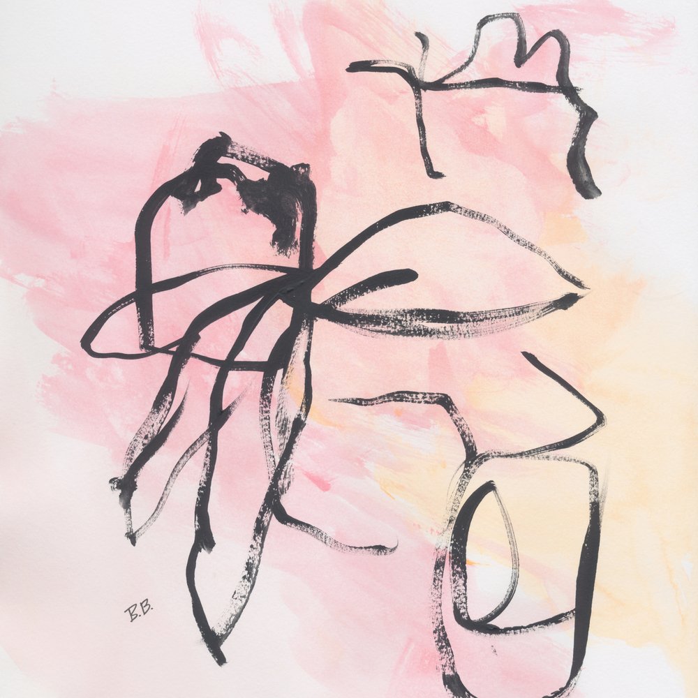 Flytande rosa abstrakt av Bronwyn Baker